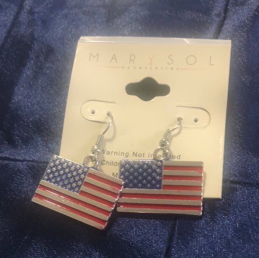 American flag earrings