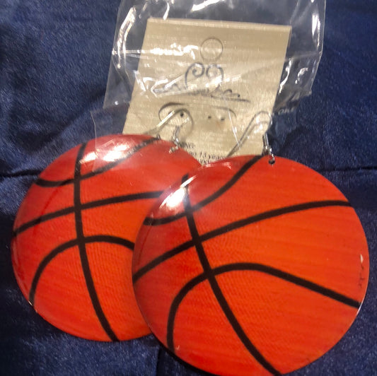 Basketball earrings metal