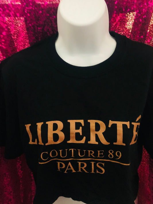 Black liberty half shirt size medium