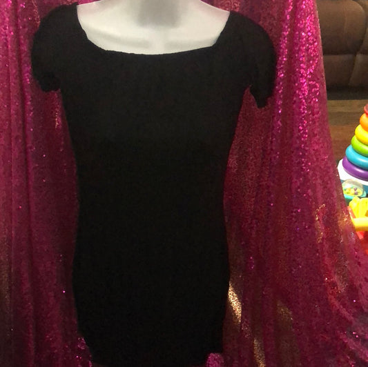 Black cotton dress  /fits above the knee size 8