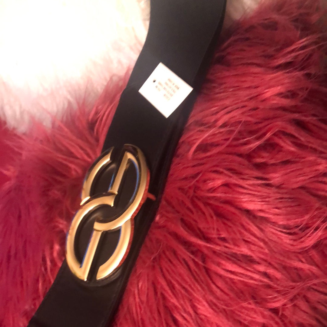 Black Gucci inspired elastic belt 1size fits all