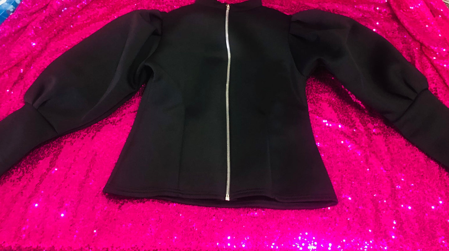 Black long sleeve jacket with zipper size /x large